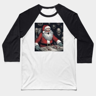 Creepy Zombie Santa Baseball T-Shirt